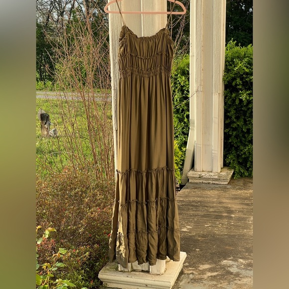 NWT The Kooples Size 1 (small) Long Khaki Dress With Bows - Picture 6 of 7